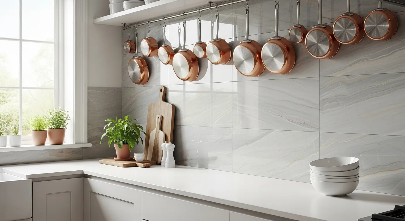 Crédence adhésive cuisine effet marbre posée par un professionnel